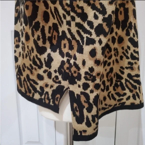 Calvin Klein animal print high low sweater size L - Picture 9 of 11